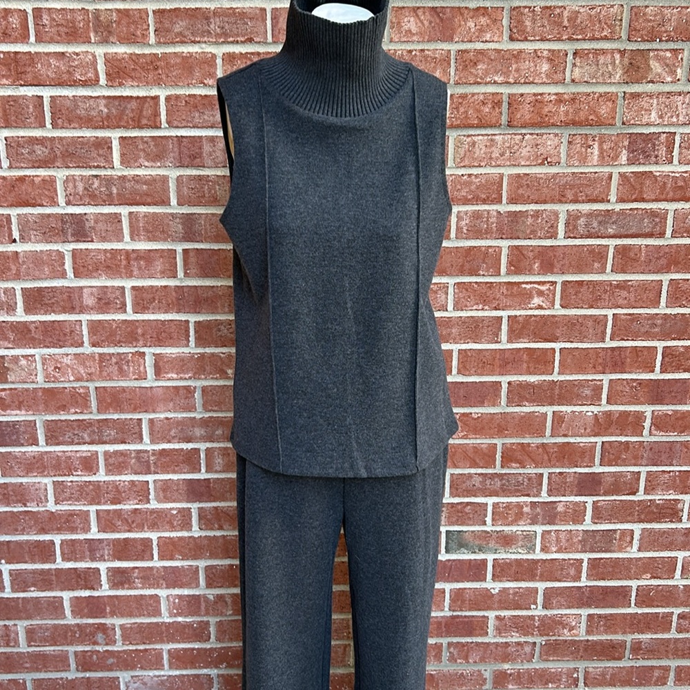 TRUTH BY REPUBLIC Heather Gray 2Pc.Knit Pantset